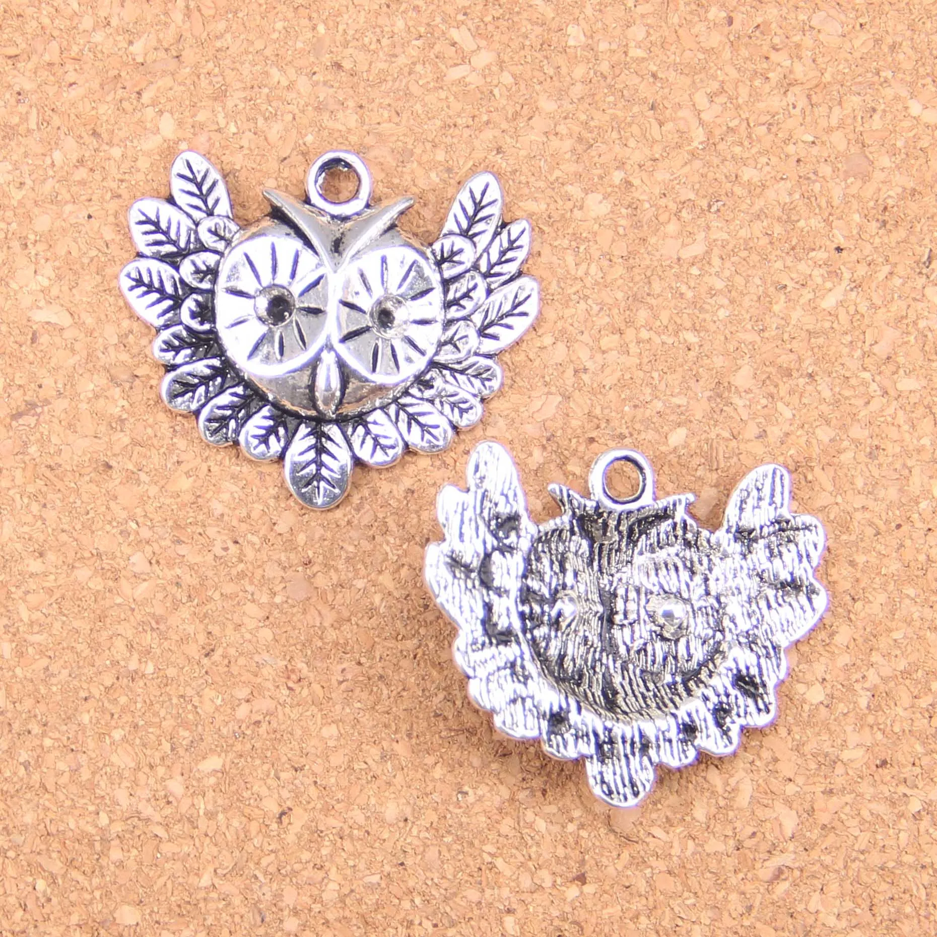 22pcs Charms Big Eye Owl 35x30mm Antique Pendants,Vintage Tibetan Silver Jewelry,DIY For Bracelet Necklace