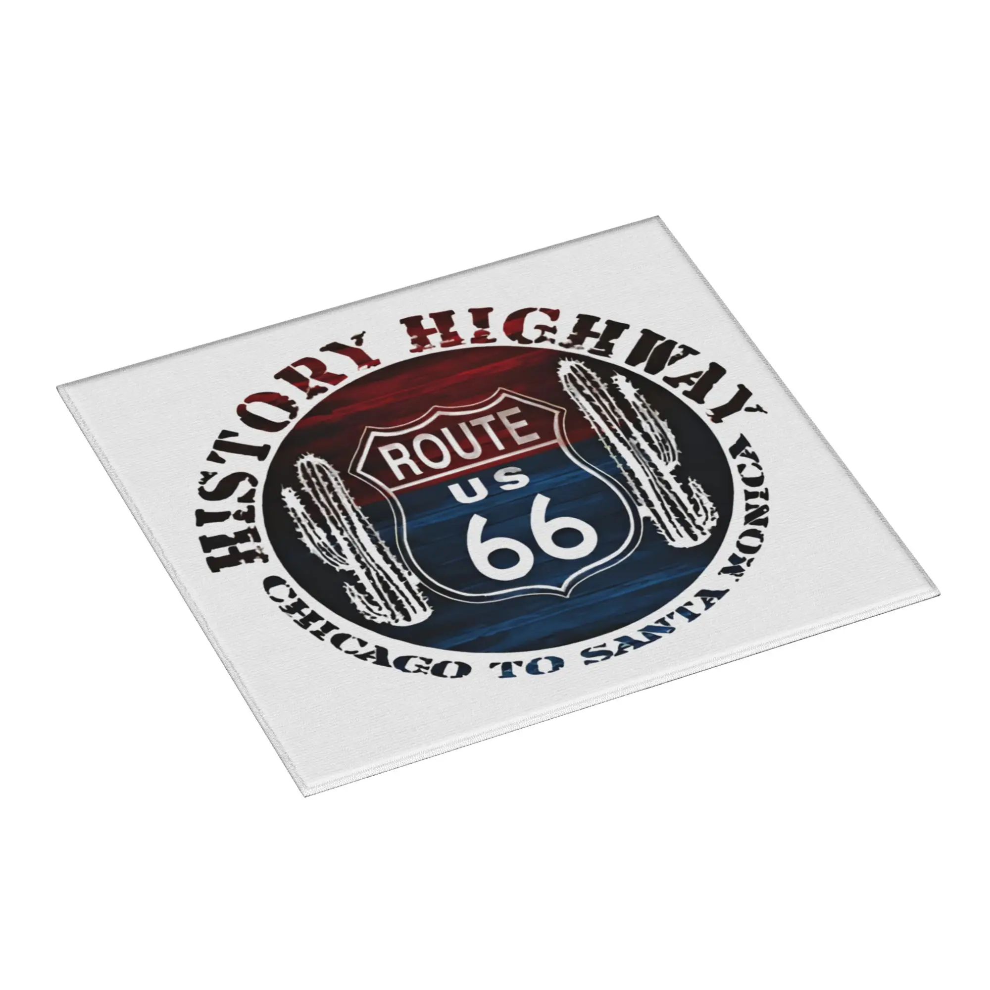 Drying Mat For Kitchen Route 66 Motorcycle Tour Water Absorbent Waterproof Reusable  On Slip Kitchen Counter Protector Mat