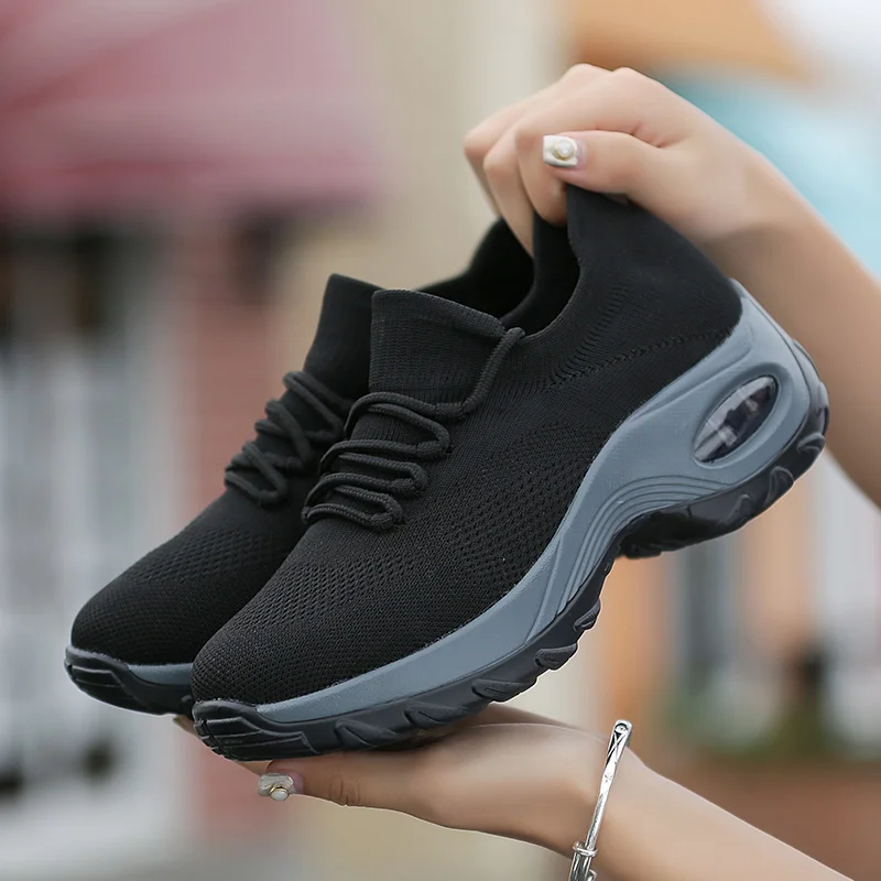 Women Platform Casual Shoes Breathable Mesh Sneakers Outdoor Sports Shoe Ladies Flats Wedges Tenis Feminino Female Walking Shoes