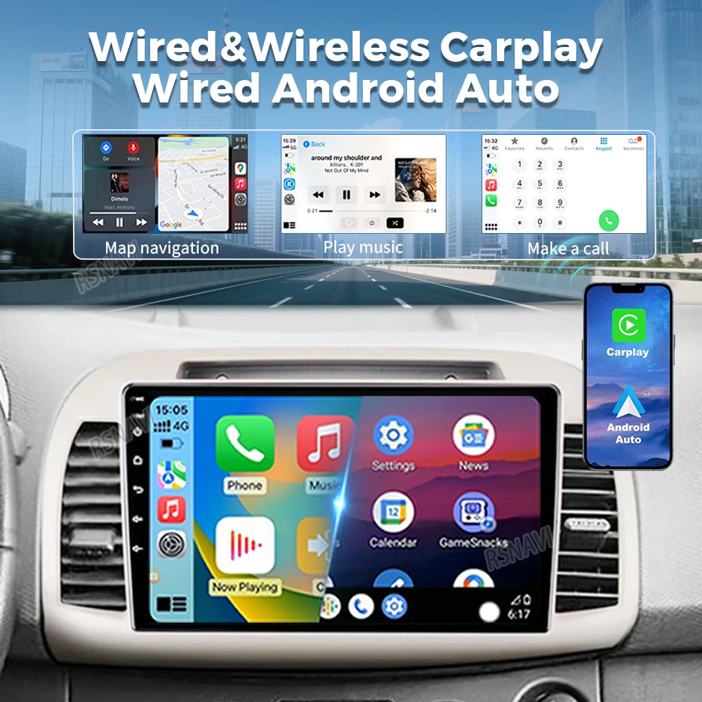 التوصيل والتشغيل أندرويد 15 Carplay راديو السيارة التلقائي لنيسان مارس ميكرا K12 2002 - 2010 الملاحة Autoradio مشغل فيديو ستيريو