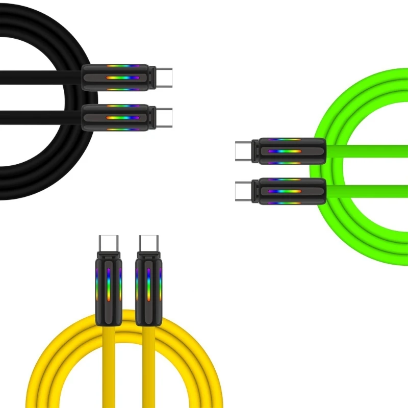 USB C to USB C Cable 100W 240W/5A Quick Charging Fast Charging 480Mbps Transfer Data Cable for Smartphones Tablets Laptops