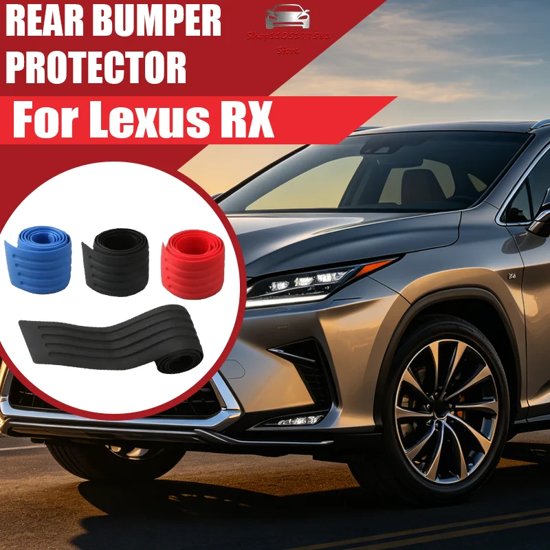 

For Lexus RX Car Trunk Door Sill Plate Protector Anti-Scratch Rear Bumper Guard Rubber Mouldings Pad Trim