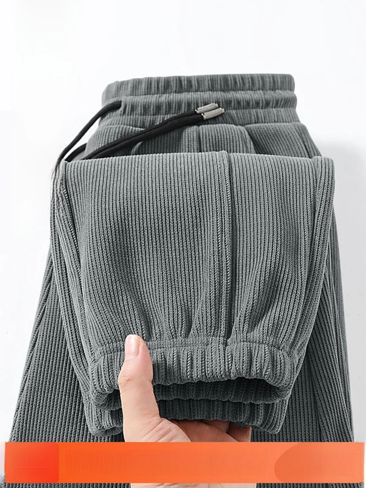 

Jeanswest Casual Pants Men's Autumn Spring Corduroy Cuffed Trousers Youth Active Sle Long Polyester Fiber Regular Fit