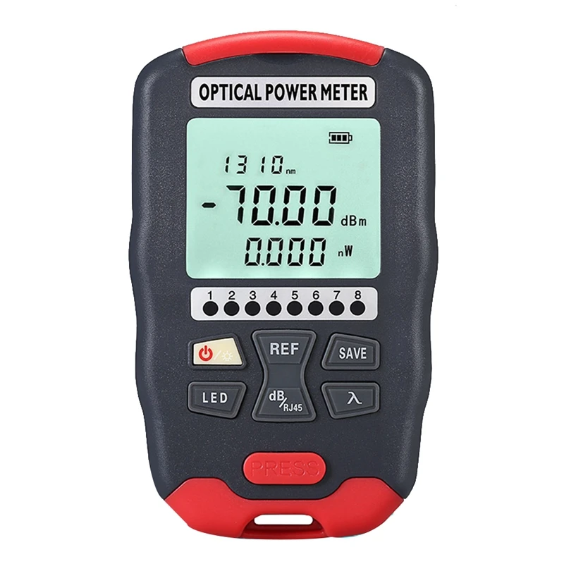 

Optical Fiber Power Meter Fiber Visual Fault Locator 10 Wavelengths Sensitive Chip Accurate Measurement for Wiring D7