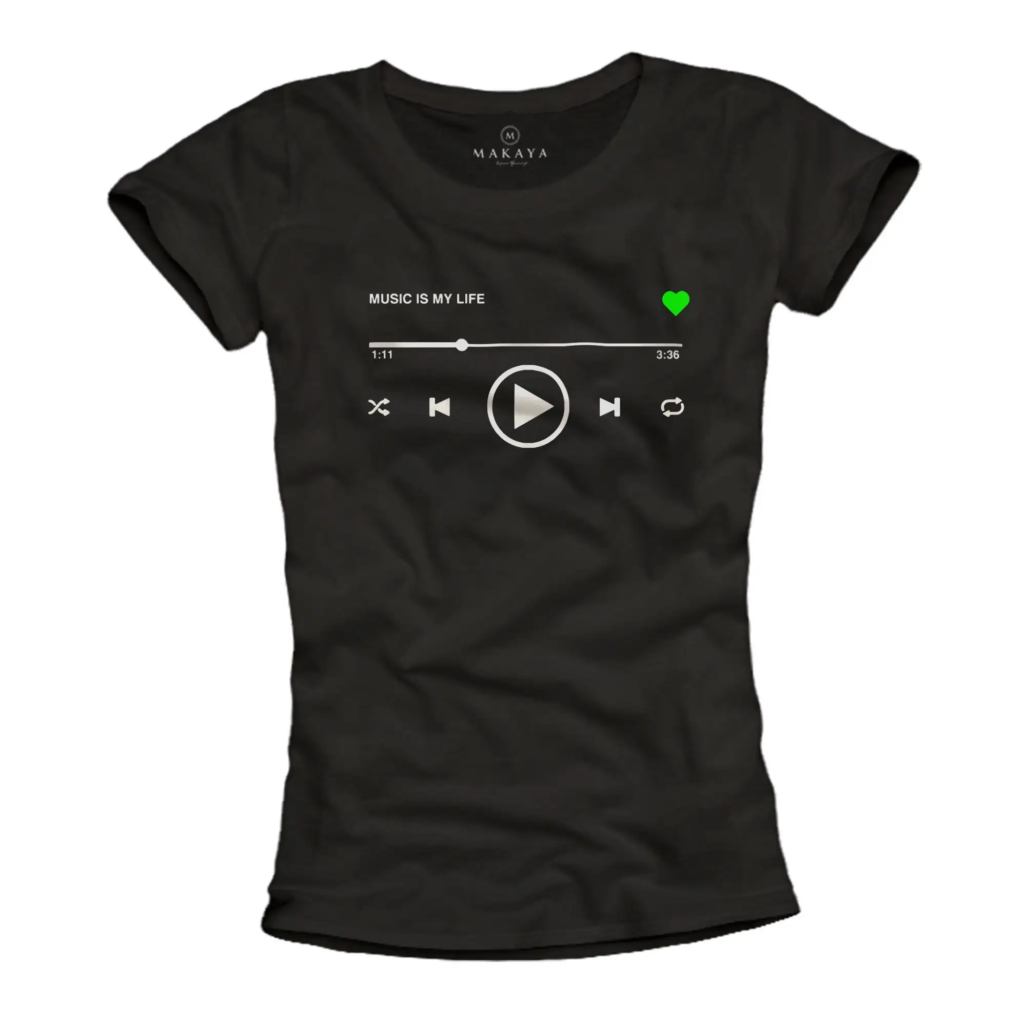 Women'S T Shirt With Print Music Playlist Moitv S For Women And Girls