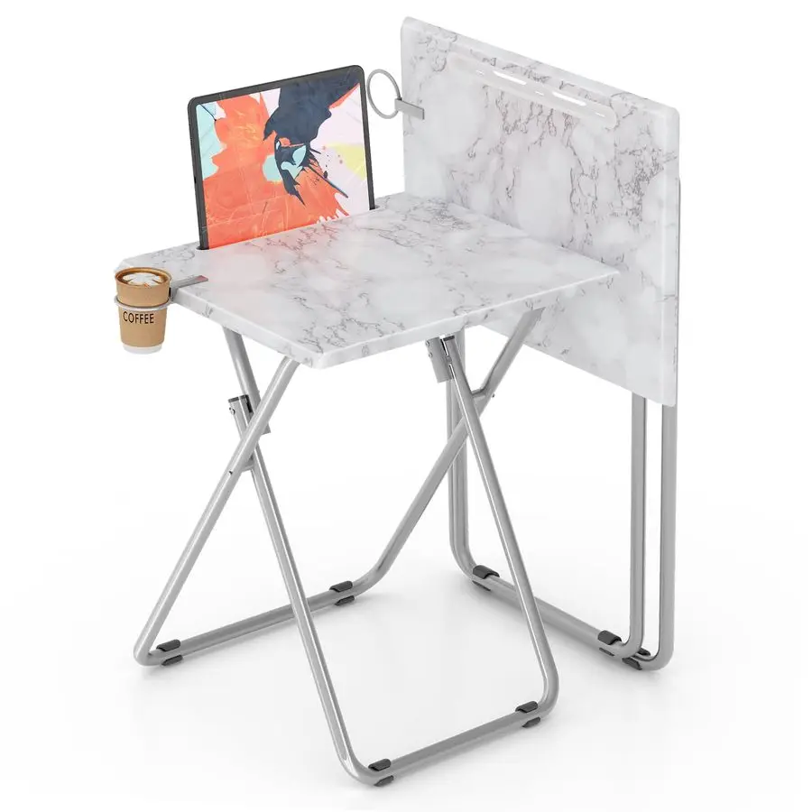 

Tray Table,Folding Table with Cup Holder Portable,Foldable Snack Tray for Eating,Small Folding Tables Set of 2,Dinner Tables for