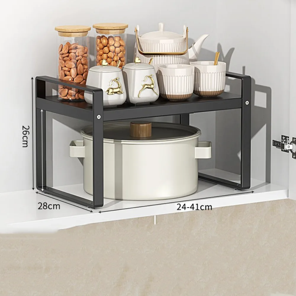 

Многоуровневый регулируемый кухонный органайзер, экономящий место, расширяемая подставка для хранения кухонной утвари, отдельно стоящая, нержавеющая