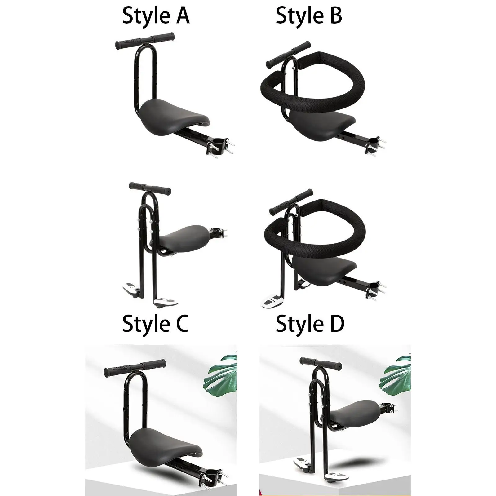 

Child Bike Seat Bike Attachment Metal Soft Easy to Install Cycling Seat Cushion for Folding Bikes Mountain Road Bikes Supplies