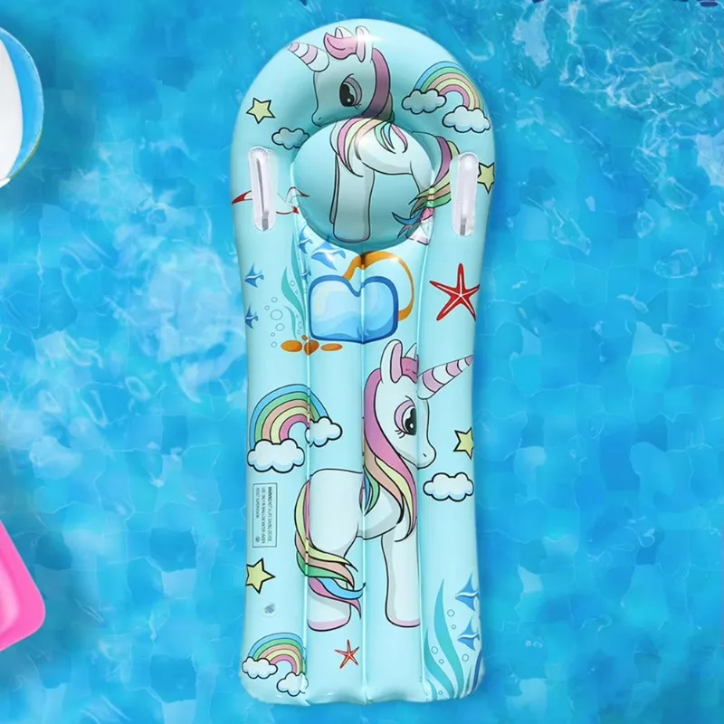 Juguetes acuáticos para niños, esteras flotantes reclinables, portátil, piscina de verano, playa, colchón de aire inflable, accesorios de natación duraderos de PVC
