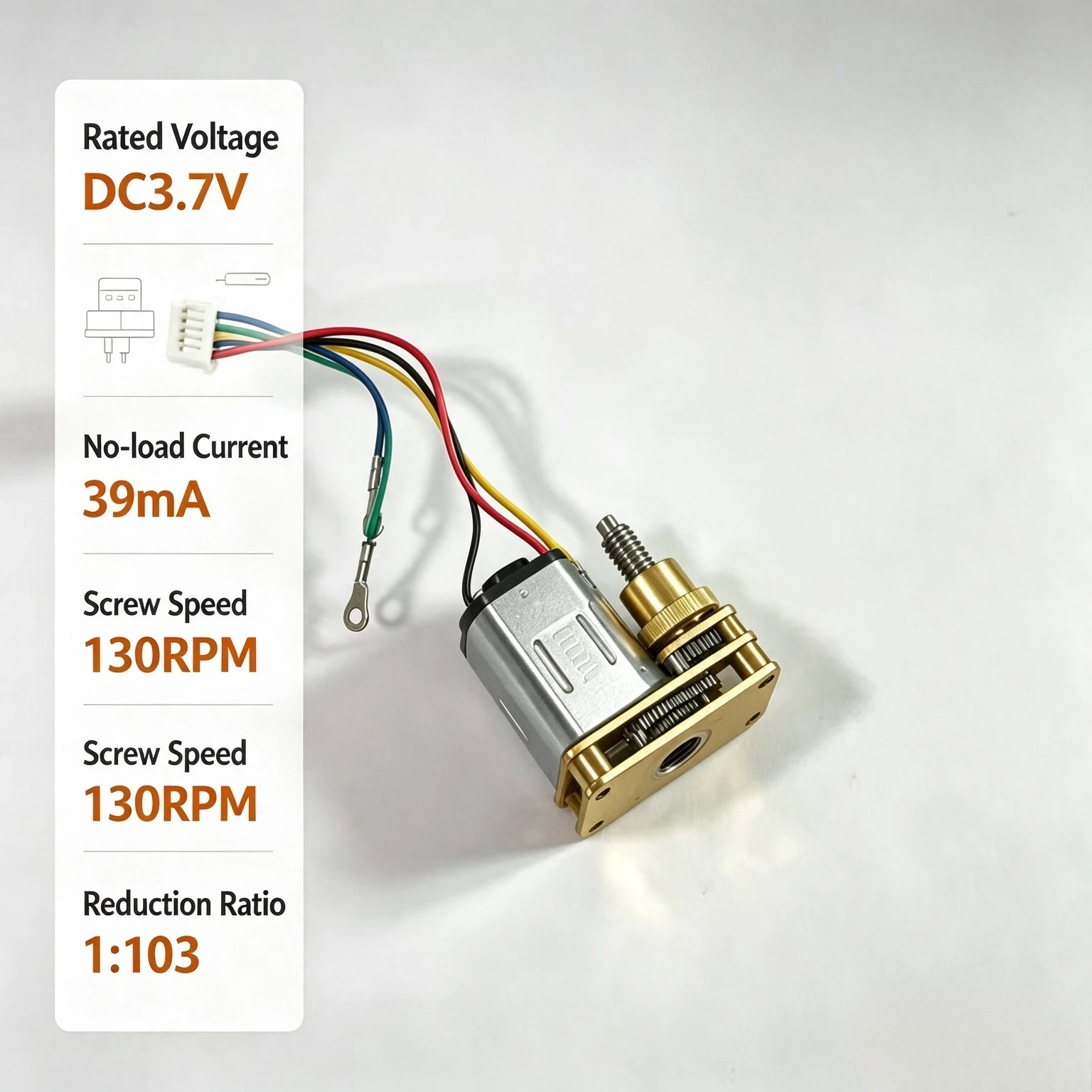 1PCS Micro DC Screw Gear Motor DC3.7V with Nut, Linear Lift Motion Reducer Motor for DIY Robot