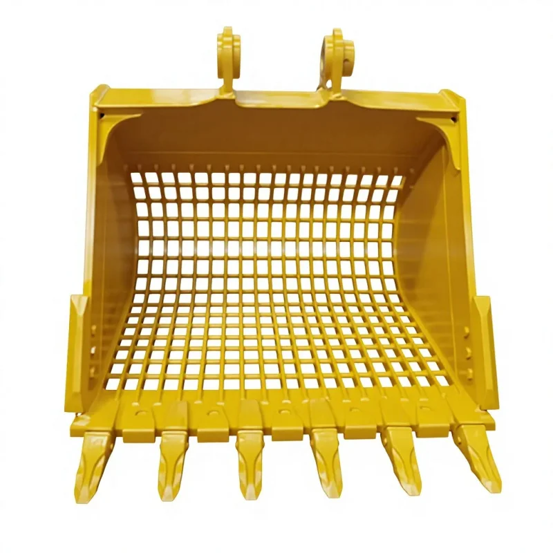 

BUOCHUANG Heavy Duty Skeleton Sieve Bucket Rock Soil Debris Separation For 30 Ton Excavators