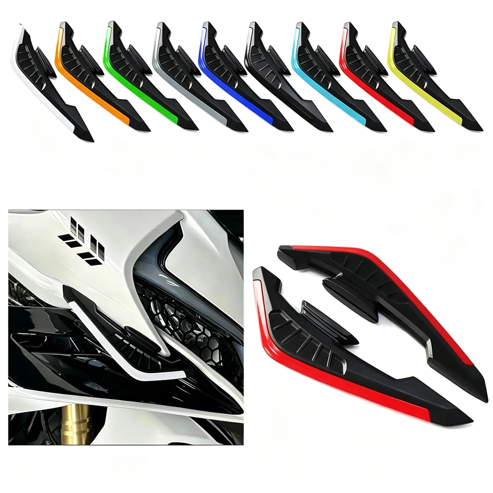 Motorcycle Front Fairing Winglets 1pair Universal Side Spoilers Dynamic Wing Sticker Motorcycle Winglet Aerodynamic