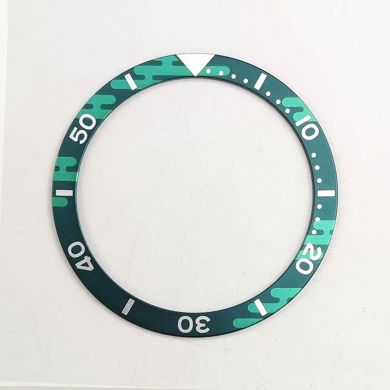 38x31.5mm Flat SKX007 Watch bezel insert Fit for Seiko SKX007 SKX009 SKX171 SRPD Watch Case Spare Parts Aluminum bezel Ring