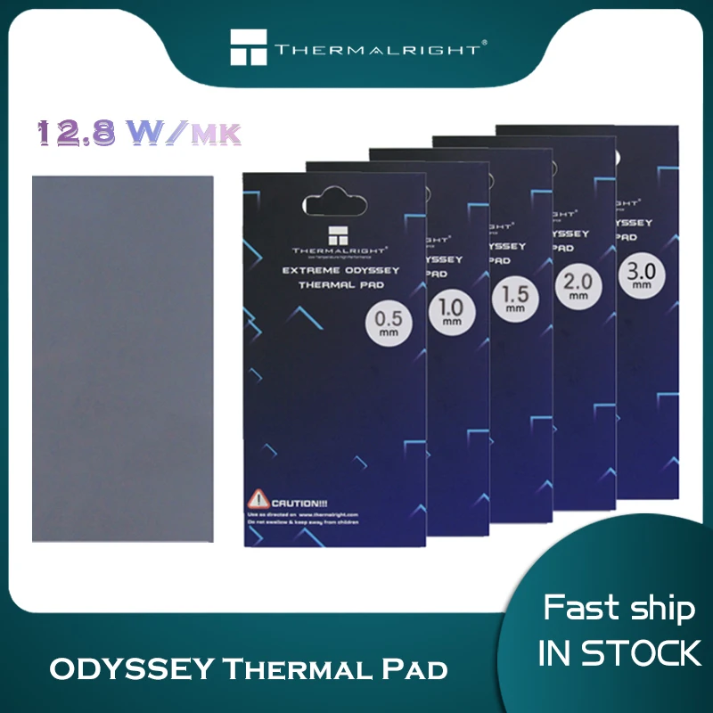 Thermalright ODYSSEY Thermal Pad 12.8 W/mk Used For CPU / GPU / RAM / SSD, 120x20 85X45 120X120mm Silicone Gasket Mat 0.5-3mm