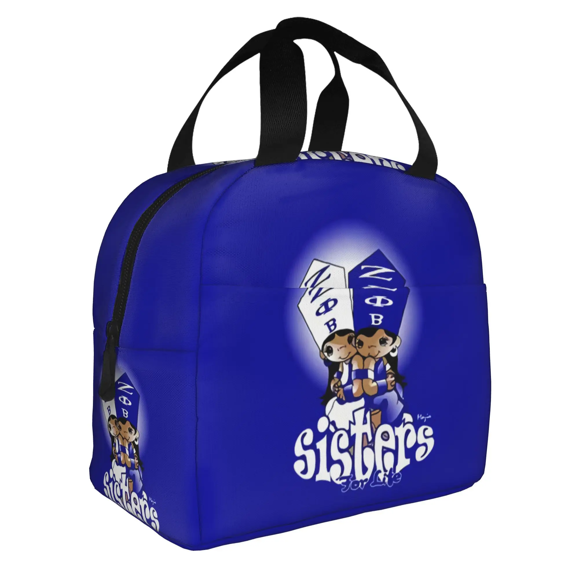 

Zeta Phi Beta Sisterly Love Thermal Insulated Lunch Bag Greek Letter 1920 Resuable Lunch Container for School Storage Food Box