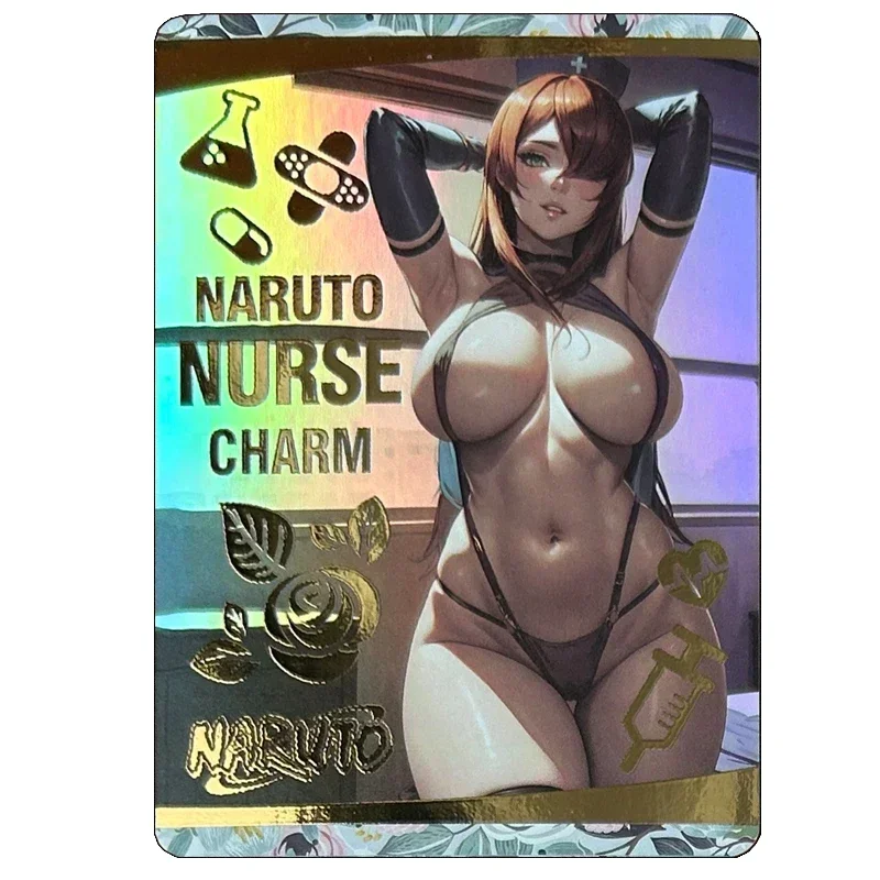 Naruto DIY Hot stamping signature collectible card nurse cosplay Sakura Haruno Tsunade Yamanaka Ino Hinata Hinata Holiday gifts