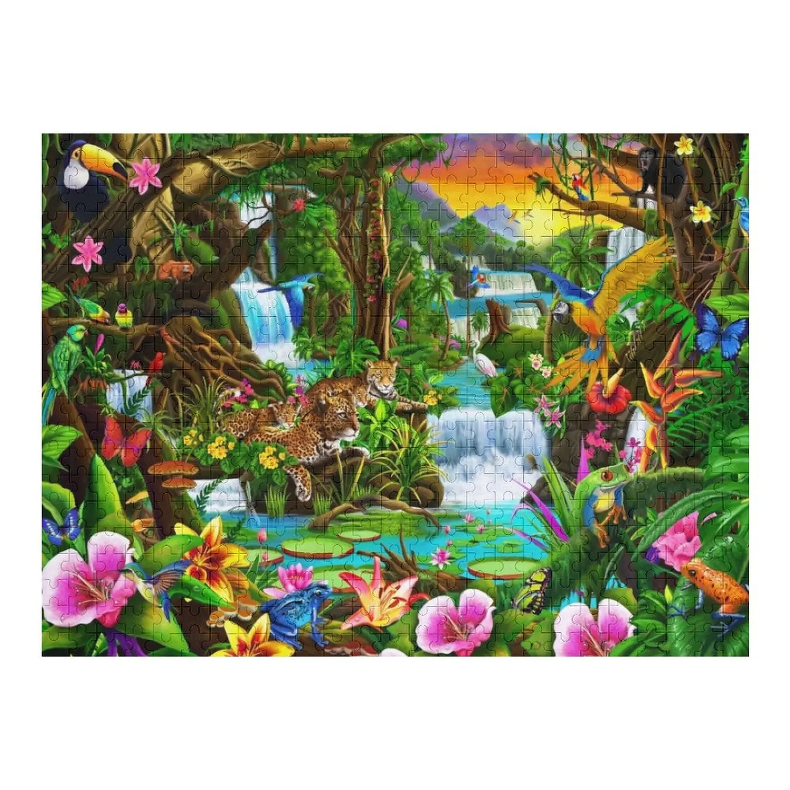 

Beautiful Tropical Rainforest Jigsaw Puzzle Personalized Gift Ideas Wooden Name Custom Personalized Name Wooden Toy Puzzle
