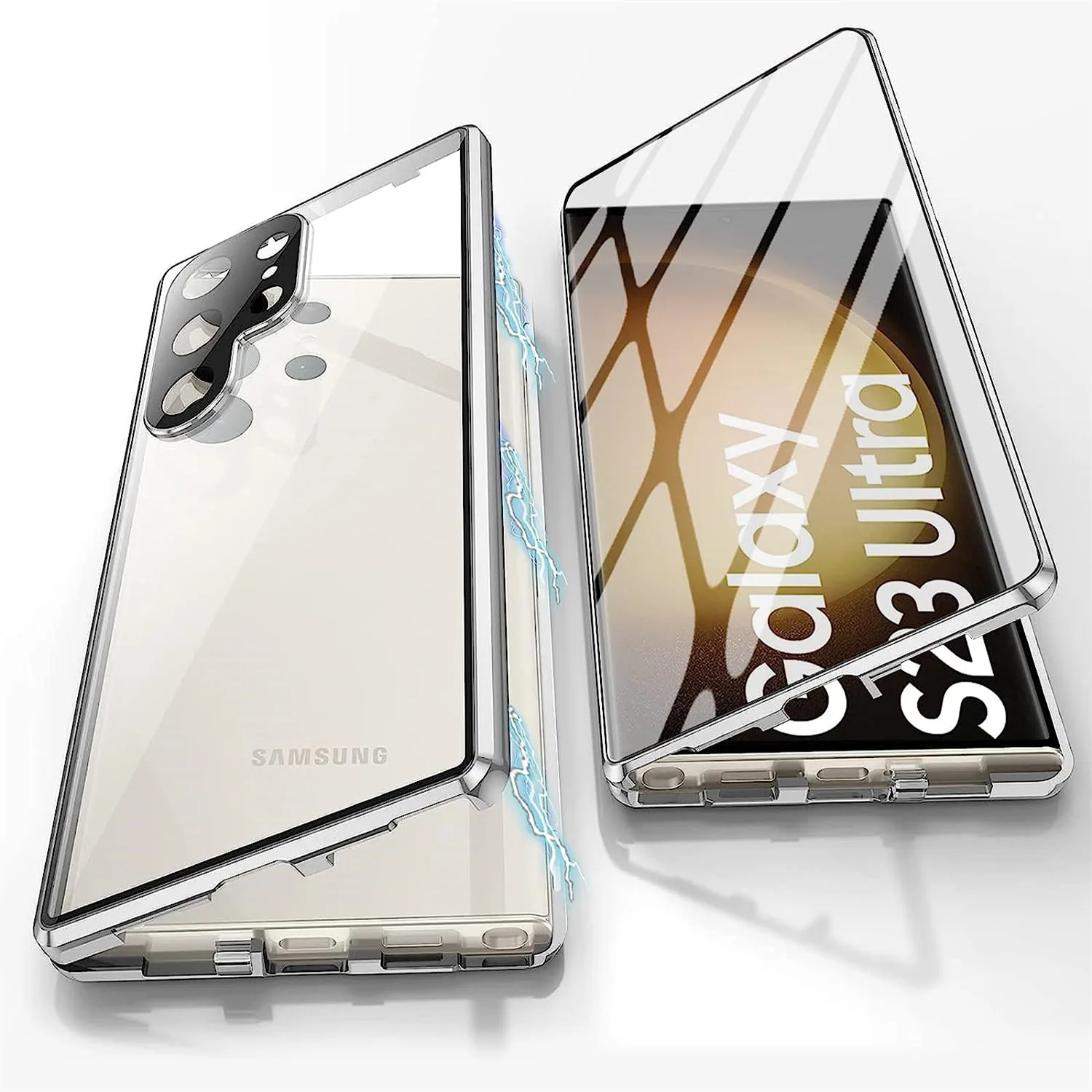 360 ° Vollständige Abdeckung Ultra HD Displayschutz-Hülle für Samsung S26 Ultra S25 S24 S23 Plus FE Metall Magnetische Adsorptions-Randabdeckung – Detail 6