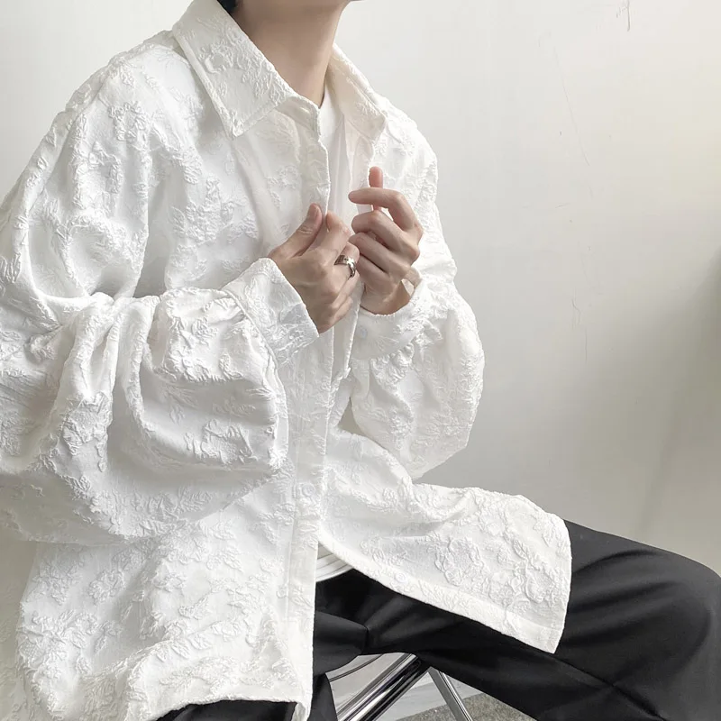 

Loose Commuter Casual Sle Men's irt Batwing Sve Pure Color Autumn Lazy Faion Couple's irt Polyester Fiber Long Sve