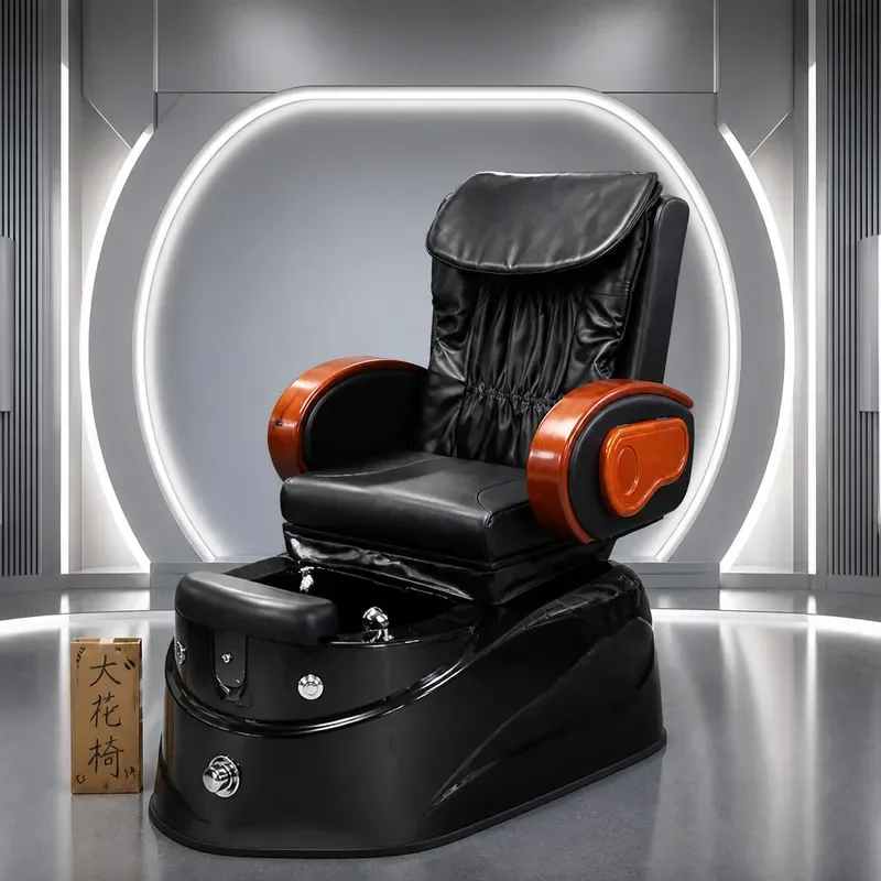 Electric Reclining Pedicure Chair for Nail Art Eyelash Extension and Foot Massage Sofa Beauty Furniture