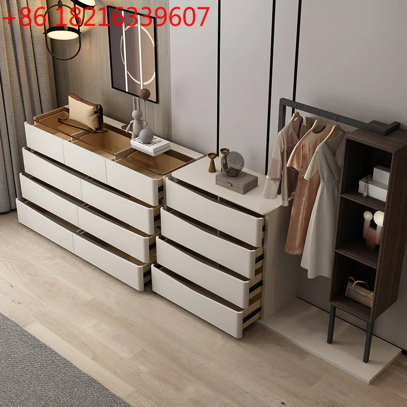 

Bedroom solid wood locker storage cabinet integrated bedside four chest cabinet combination hanger vertical cabinet