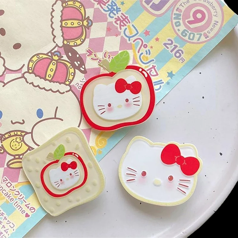 Sanrio Hello Kitty Haarclip Kawaii Cartoon Haarspeldjes Zoete Schattige Appel Toast Kat Eendenbek Clips Meisjes Haaraccessoires