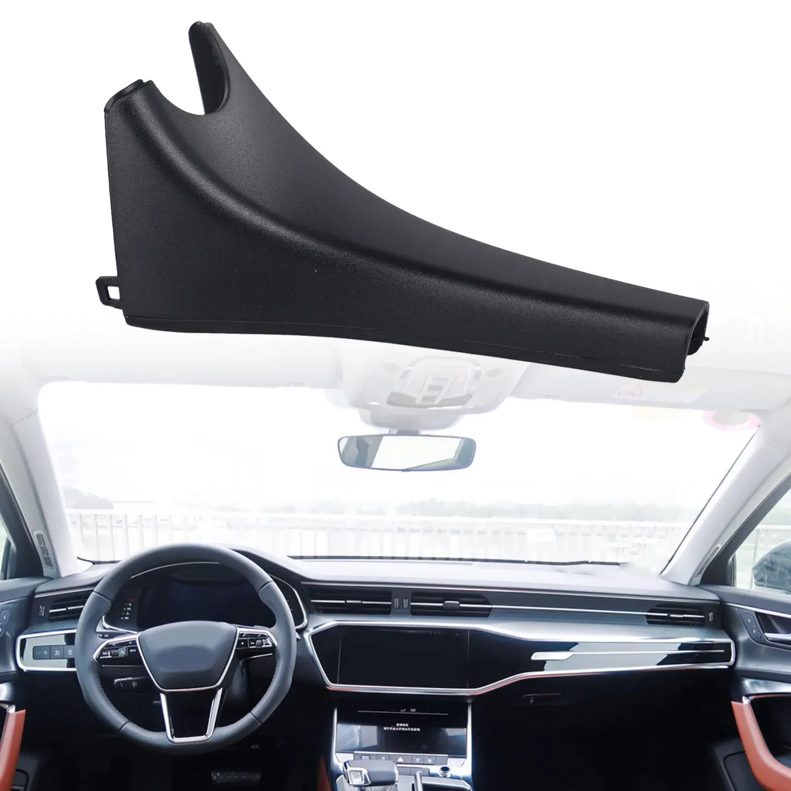 

Black Car Interior Rear View Mirror Trim Cover 8T0857593AB For Audi A3 A4 A5 Earview Mirror Guard Base Interior Accessories