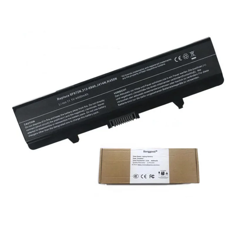 4400mAh 0F972N J414N K450N Laptop Battery for Dell Inspiron 1440 1525 1526 1545 1750 Vostro 500 0D608H 312-0625 C601H D608H