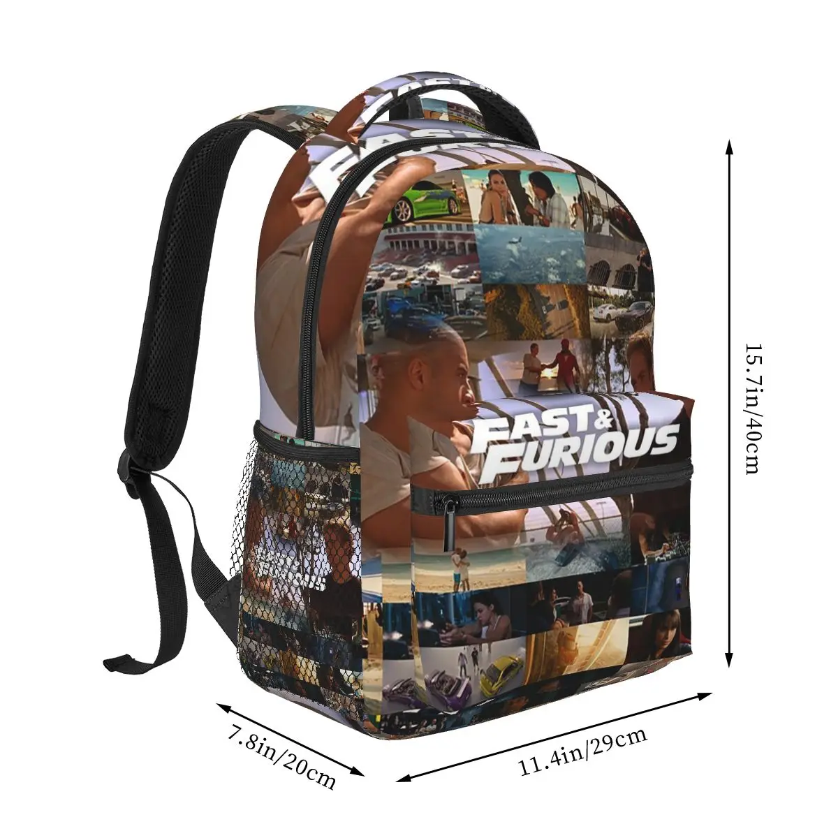 Fast And Furious Is History Of Legend - Paul Walker - Vin Diesel Backpack Student Boys Girls BookBag Computer Shoulder Bags