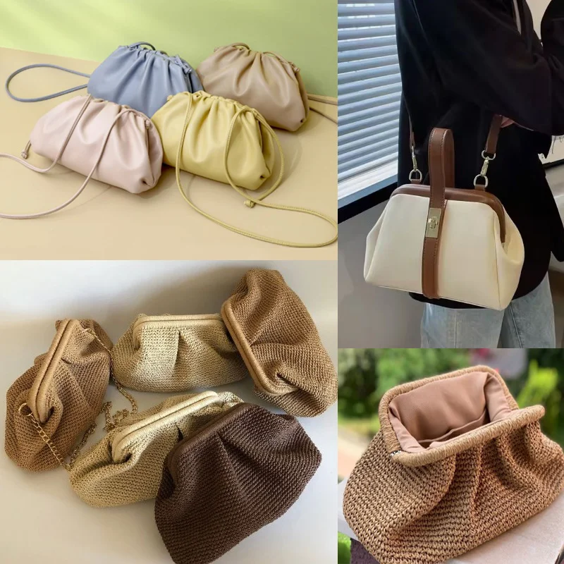 1PC Aluminum Kiss Lock Bag Frame Replacement Wallet Woven Bag Crossbody Bag Internal Handbag Tubular Frame