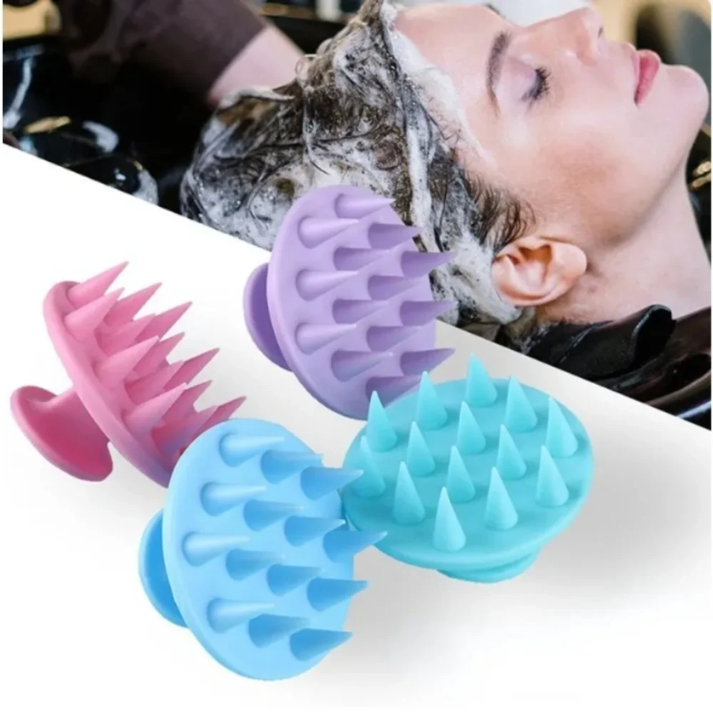 1Pc Silicone Shampoo Brush Hair Scalp Massager Clean Care Hair Root Itching Shower Brush Bath Brush Comb Hair Styling Tools