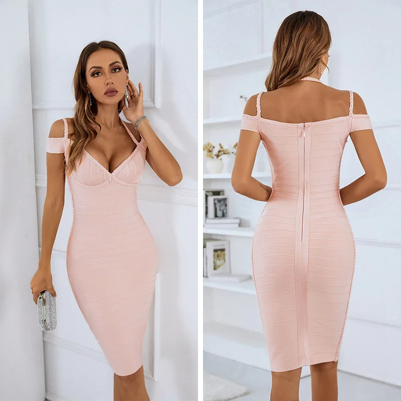 Rocwickline New Summer and Autumn Women's Ball Dress Party Bride's wed-ding dress Banquet Bridesmaid Sexy Celebrities Slim Dress