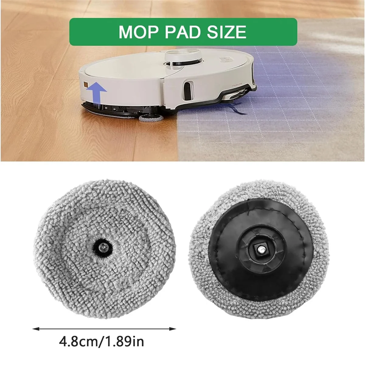 قطعة غيار لملابس ممسحة الحواف لملحقات وسادات الممسحة المصنوعة من الألياف الدقيقة S8 MaxV Ultra Robot