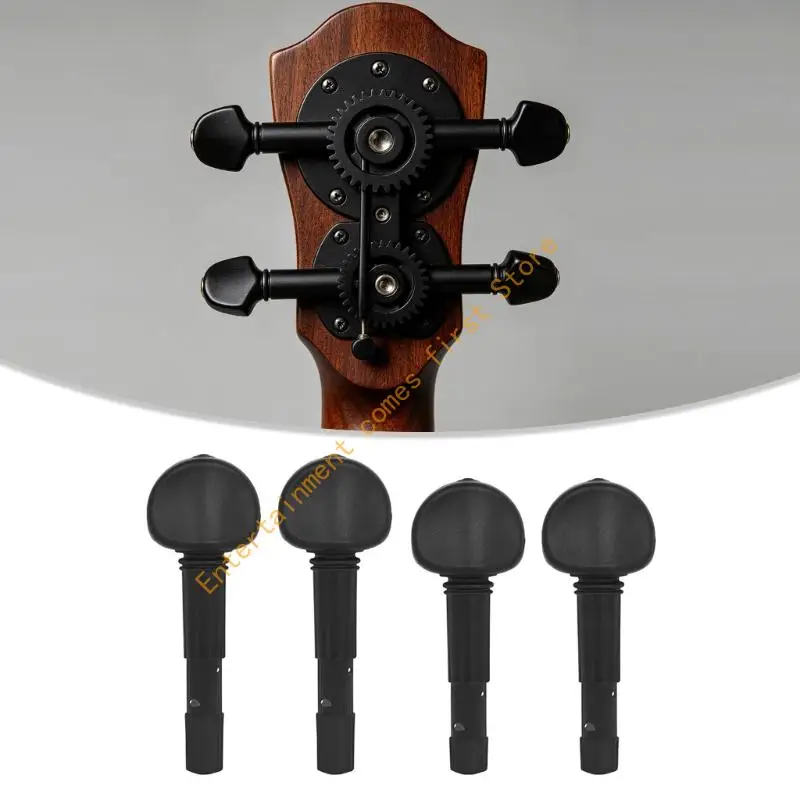 Black Mechanical Violin Pegs for 4/4 SizeReplacement and Maintenance 55KD