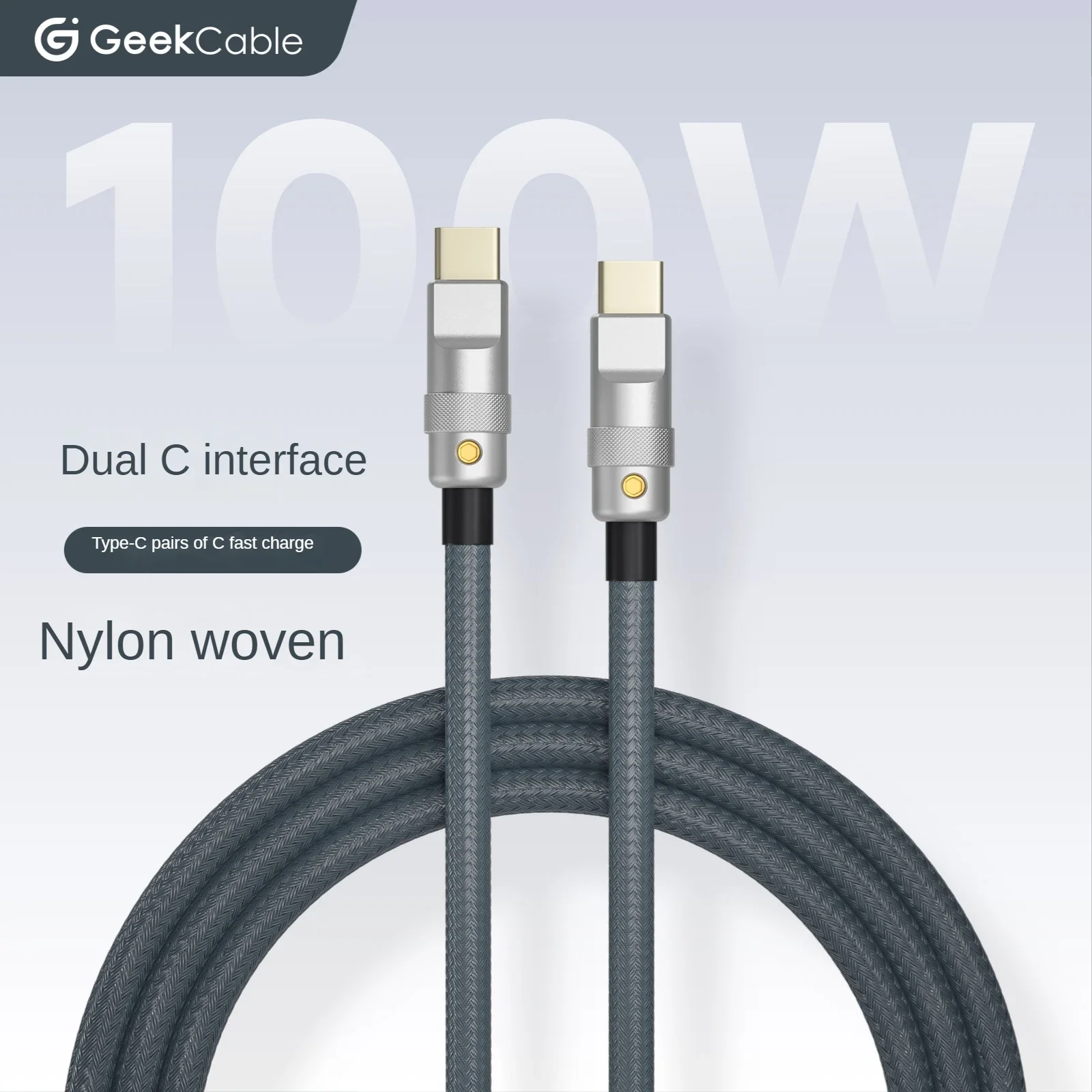 

GeekCable Ноутбук iPad и другой Macbook Зарядный кабель 5А быстрая зарядка 100 Вт с чипом Type-C к C