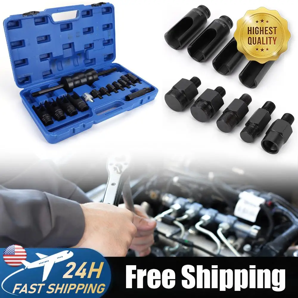 

Набор для снятия форсунок Common Rail (14 шт.): универсальный адаптер и обратный молоток для Bosch, Delphi, Siemens