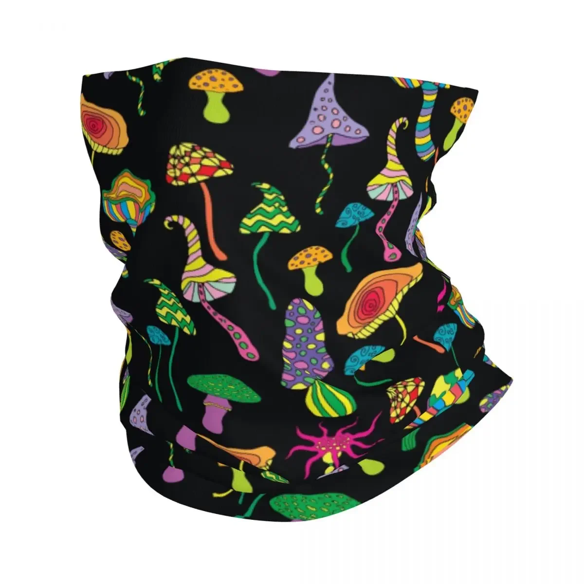 Magic Psychedelic Mushroom Bandana Neck Cover Fantasy Balaclavas Mask Scarf Multifunctional Headband Fishing for Men Women