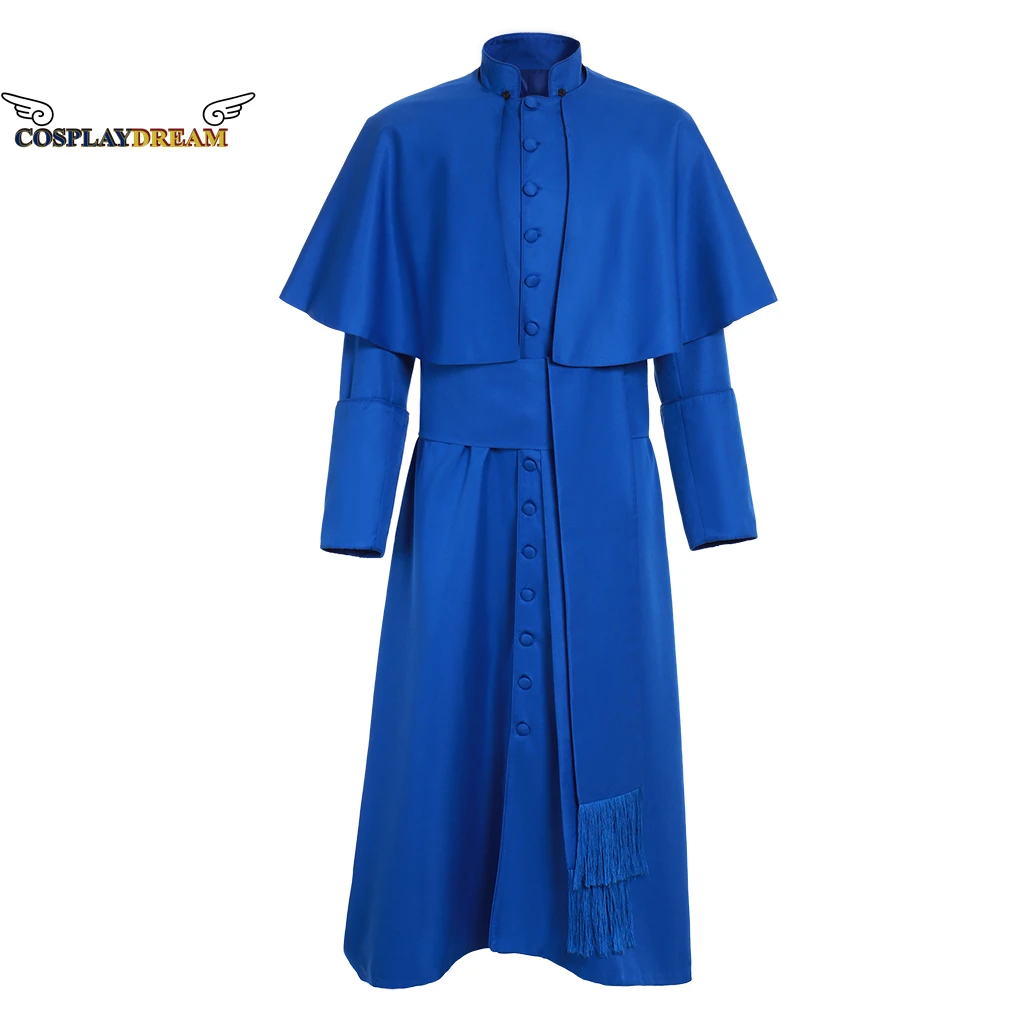 

Roman Blue Priest Cassock Robe Clergyman Vestments Medieval Ritual Robe Wizard Blue Priest Robe Priest Robe Cosplay