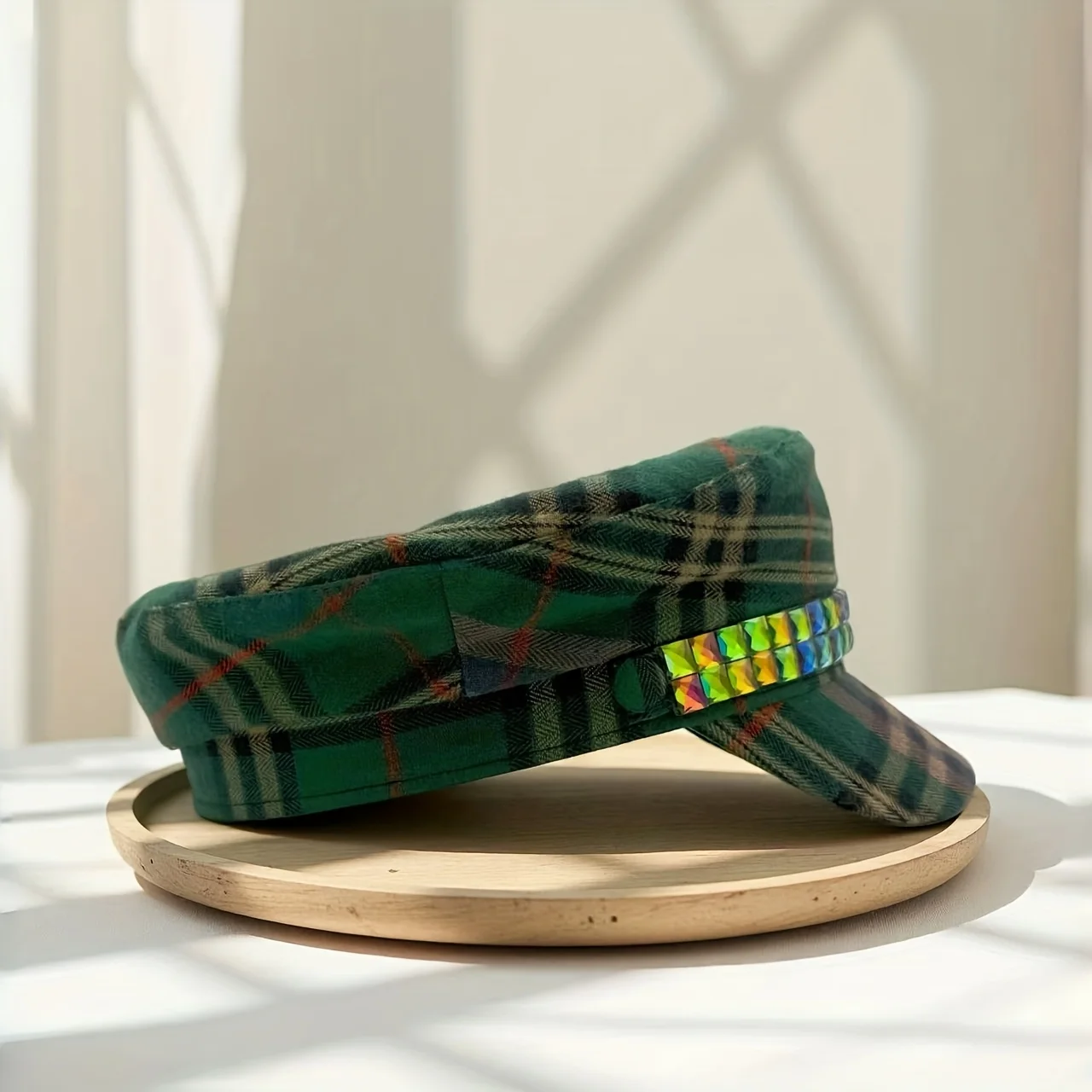 HongLuan zoet geruit patroon baret en krantenjongenspet vrouw, cosplay vrouwelijke accessoires