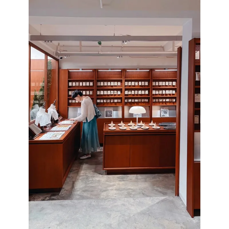 Jewelry Store Nakajima Station Display Cabinet Earrings Wall-mounted Cabinet Necklace Display Cabinet Lattice Rack Jewelry Cabin