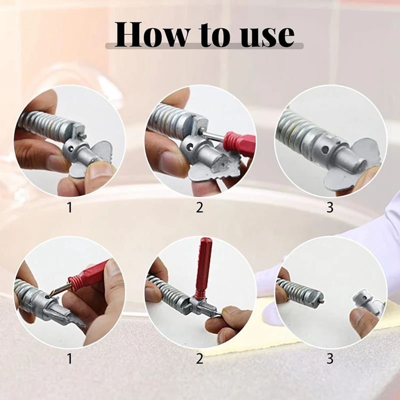 Drainage Cleaner Combination Cutter Head Set Automatic Head Locking Head Suitable For Pipe Dredging Machine 7-Piece Set