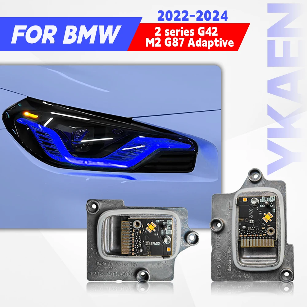 

Лимонно-желтый, янтарно-синий светодиодный DRL Angel Eye Chips Boards Modules для BMW 2 серии G42 G87 M2 M240i 230i Адаптивный указатель поворота