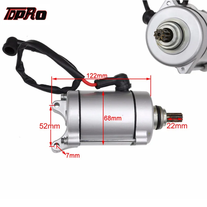 TDPRO 9 Teeth Motorcycle Engine Electric Starter Motor New For HX250 SB250 200cc 250cc Mini Moto Pit Dirt Pocket Quad Buggy Bike