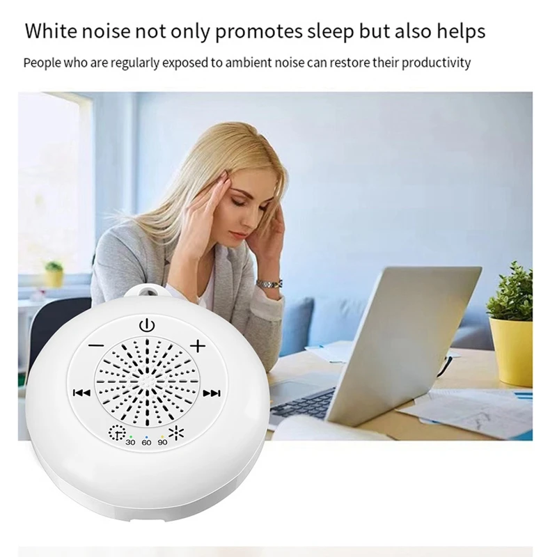 White Noise Sound Machine Kids Sleep Sound Player With Colorful Light Timer Noise Player Timed Shutdown For Baby Adult