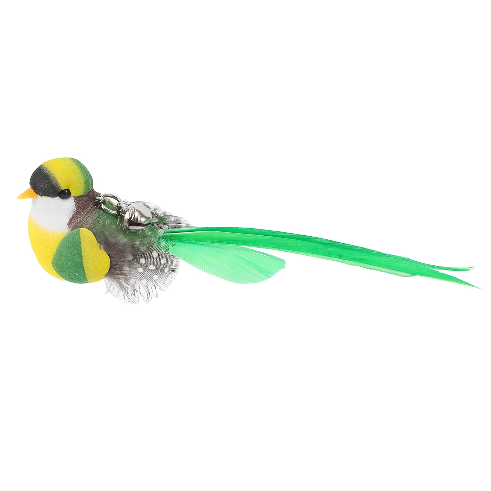 

Replacement Cat Head Feathered Bird Bell Attachment Indoor Interactive Cat Teaser Stick Refill