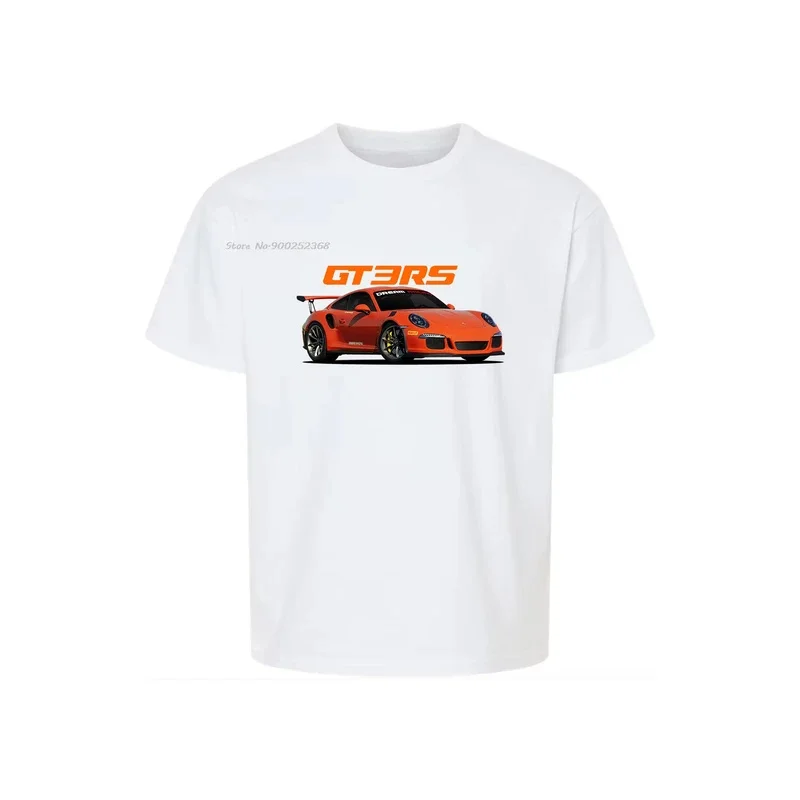 Classic Car Retro Vintage T-Shirt Gt3 Rs Silhouette Summer  Men Casual Fashion Tees Streetwear Top view 2