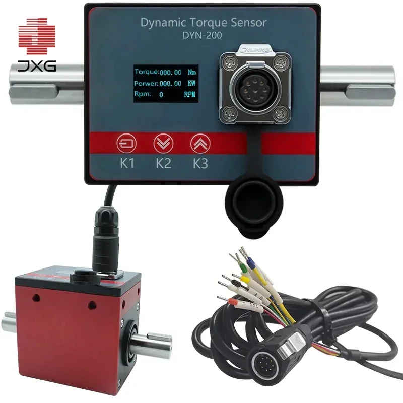 Dynamic Torque Sensor Motor Rotating speed measuring Power Torsion tester transducer Components with LCD Display English 10000Nm