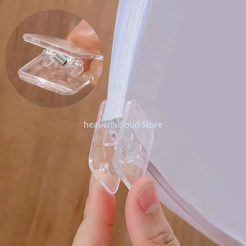 Y88B 100PCSクリアペーパークリップスクエアカラーペーパークランプフードバッグ描画板用