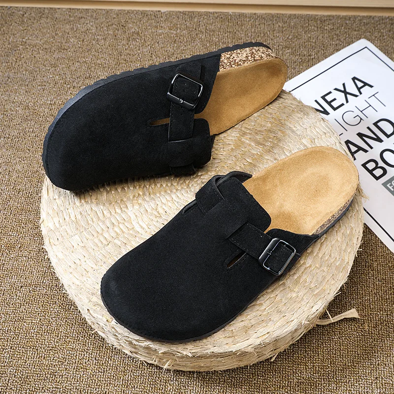 Novos chinelos birken para mulheres e homens moda tamancos sandálias femininas sapatos de grife sandálias casuais engrossadas chinelos de camurça de vaca