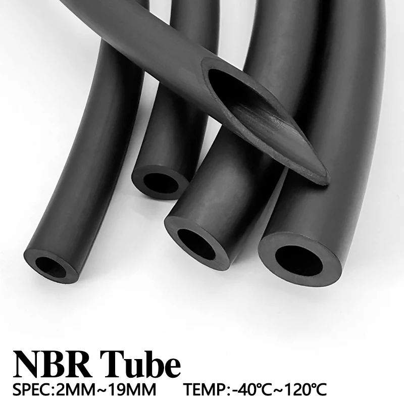 Black Nitrile Rubber Hose Oil Resistant 2M 2/3/4/5/6/8/10/13/16/19mm ID Flexible Soft Petrol Diesel Fuel Rubber Oil Pipe